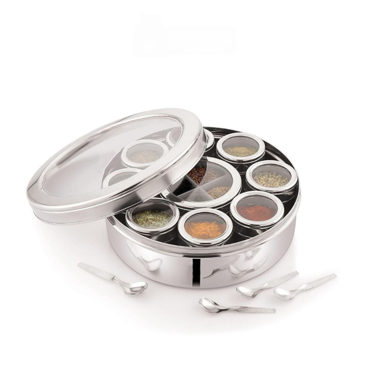 Premium 302 Stainless Steel Masala Dabba Set - 12 in 1 | High Quality and Huge Demand