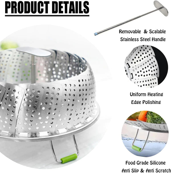 Stainless Steel Folding Steamer Basket