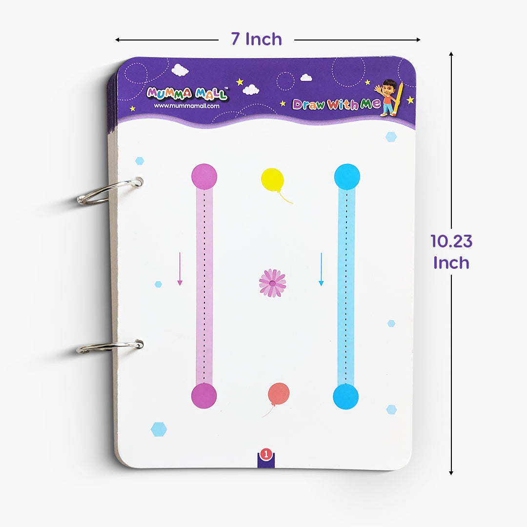 Reusable Tracing Book With 64 Pages + FREE Learning 2000+ pages PDF worksheet for kids📚