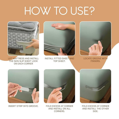 Smart Bed Sheet Holder | Clips for Tight & Wrinkle-Free Bedding