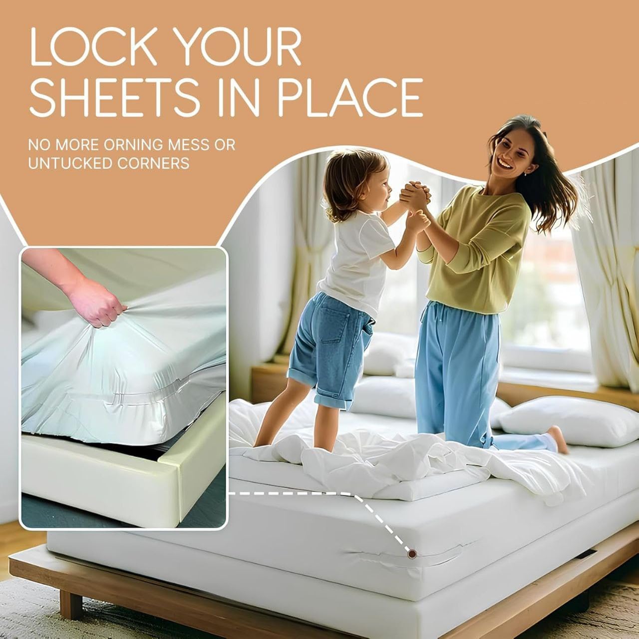 Smart Bed Sheet Holder | Clips for Tight & Wrinkle-Free Bedding
