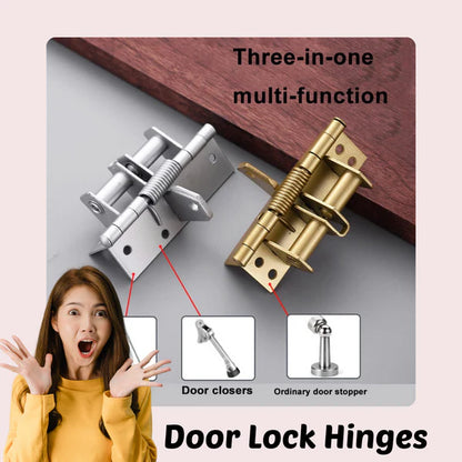 Automatically Closing Door Lock With 8 Screws each