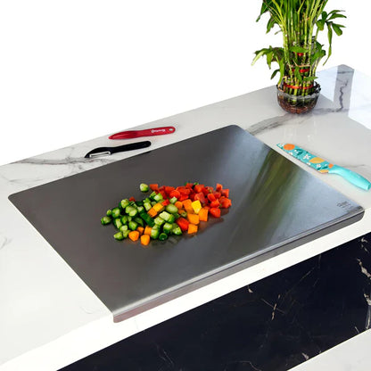 Scratch Less Stainless Steel Kitchen Chopping Board 41 x 31 Cm (Big Size) 306 Food Grade Steel