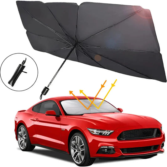 Foldable Reflective Car Umbrella for Sun Heat Protection