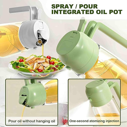 2 in 1 Glass Oil Dispenser Spray Bottle