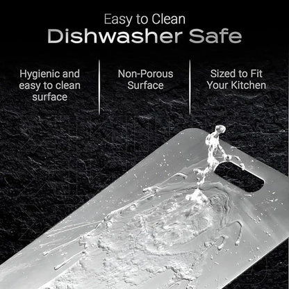 Stainless Steel Cutting Board For Kitchen - Heavy-Duty Chopping Board, Big Size Pad (36 Cm X 25 Cm)