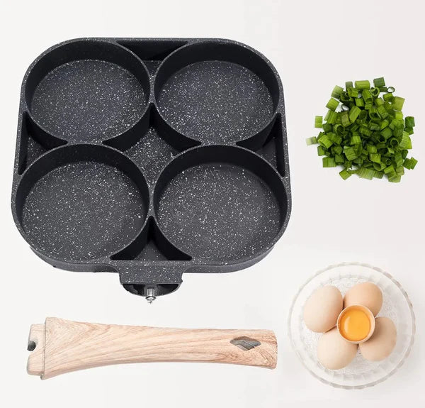 4-Hole Fried Non Stick Pan for Egg, Burger, Pancake, etc