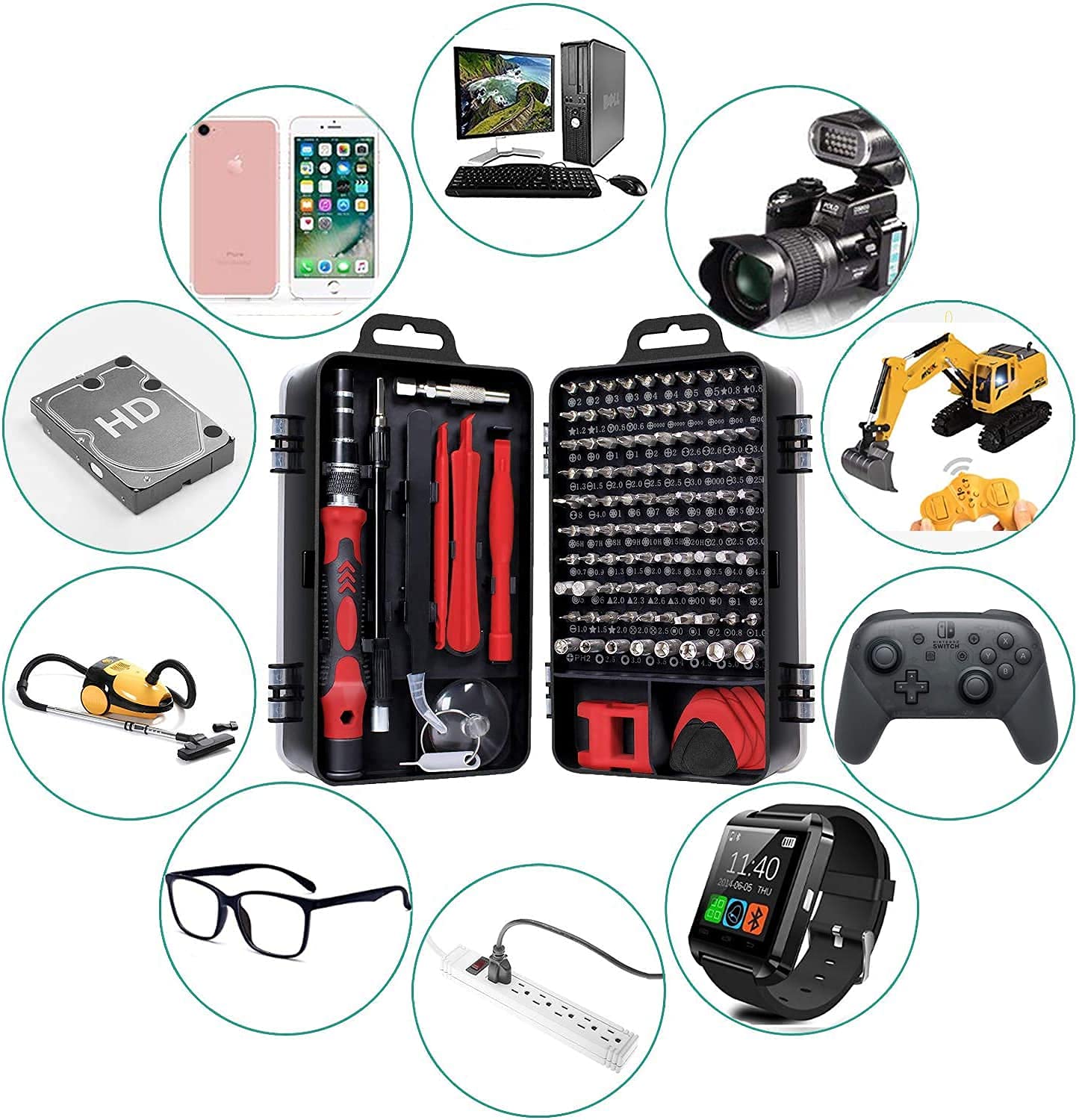 115 in 1 Interchangeble Multipurpose Screwdriver & Wrench Set | For Home Appliance ,Laptop, Mobile ,Computer