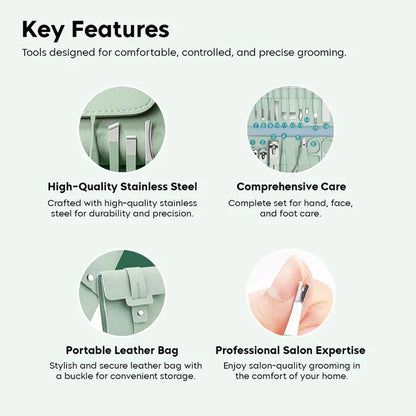 Portable Nail Care Set | Manicure Pedicure 16 in 1 Pcs Tool Kit