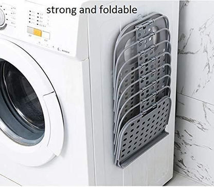 Multipurpose Foldable Laundry Basket | With 2 Self Adhesive Hooks For Hanging