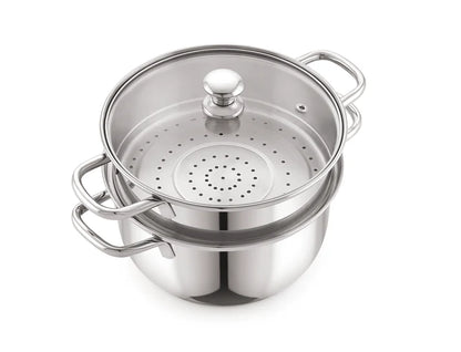 2-Tier Stainless Steel Steamer Big Size (306 Food Grade Steel)