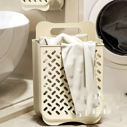 High Quality Foldable Laundry Basket | With 2 Self Adhesive Hooks For Hanging