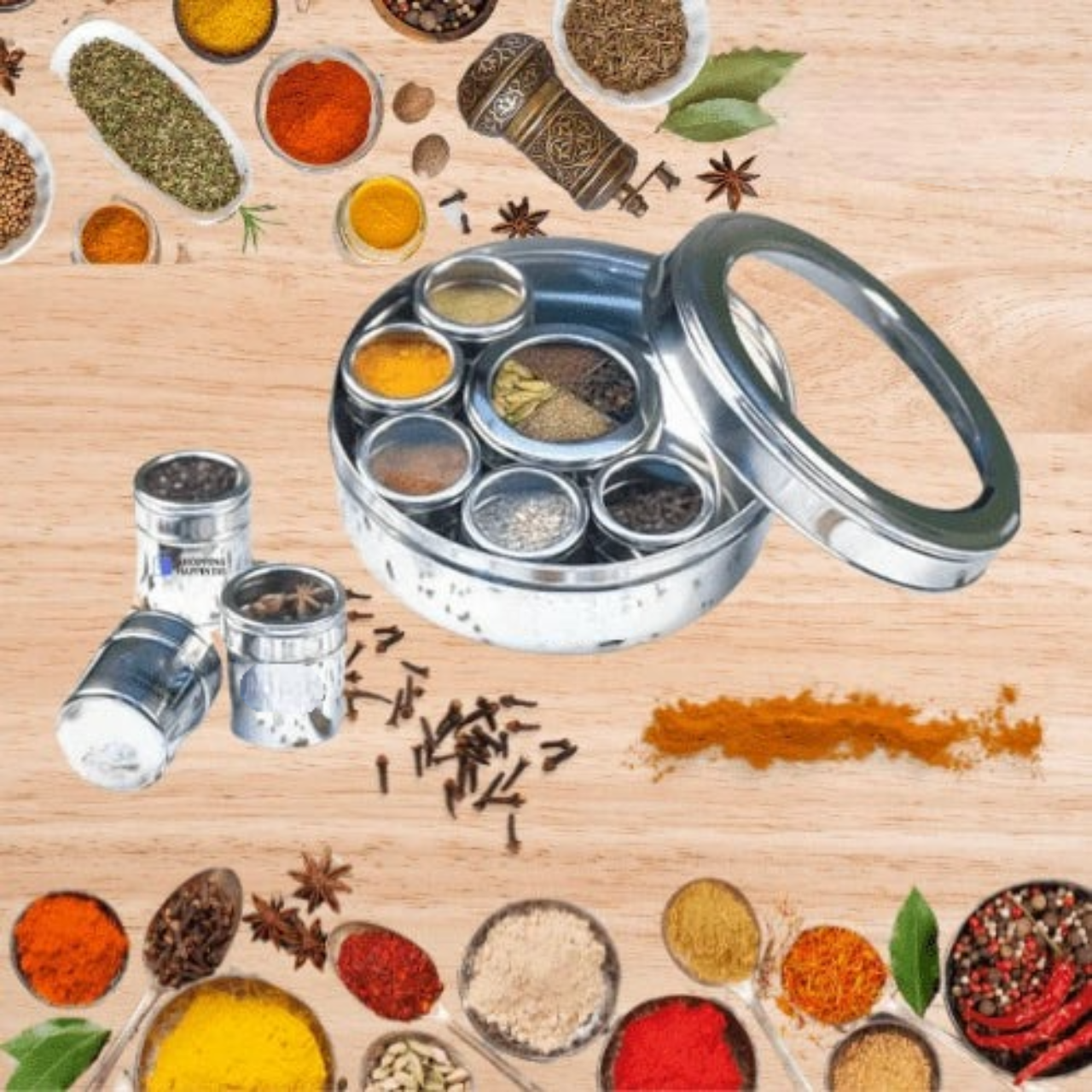 Premium 302 Stainless Steel Masala Dabba Set - 12 in 1 | High Quality and Huge Demand