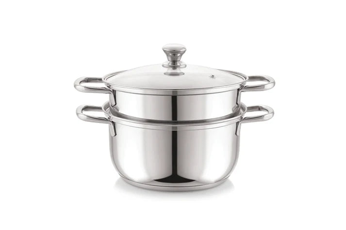 2-Tier Stainless Steel Steamer Big Size (306 Food Grade Steel)