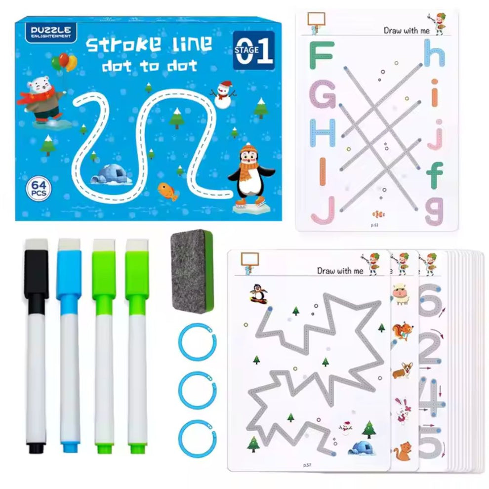 Reusable 64 Pages Kids Practice Set