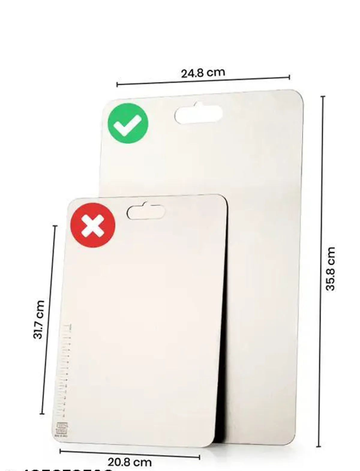 Stainless Steel Cutting Board For Kitchen - Heavy-Duty Chopping Board, Big Size Pad (36 Cm X 25 Cm)