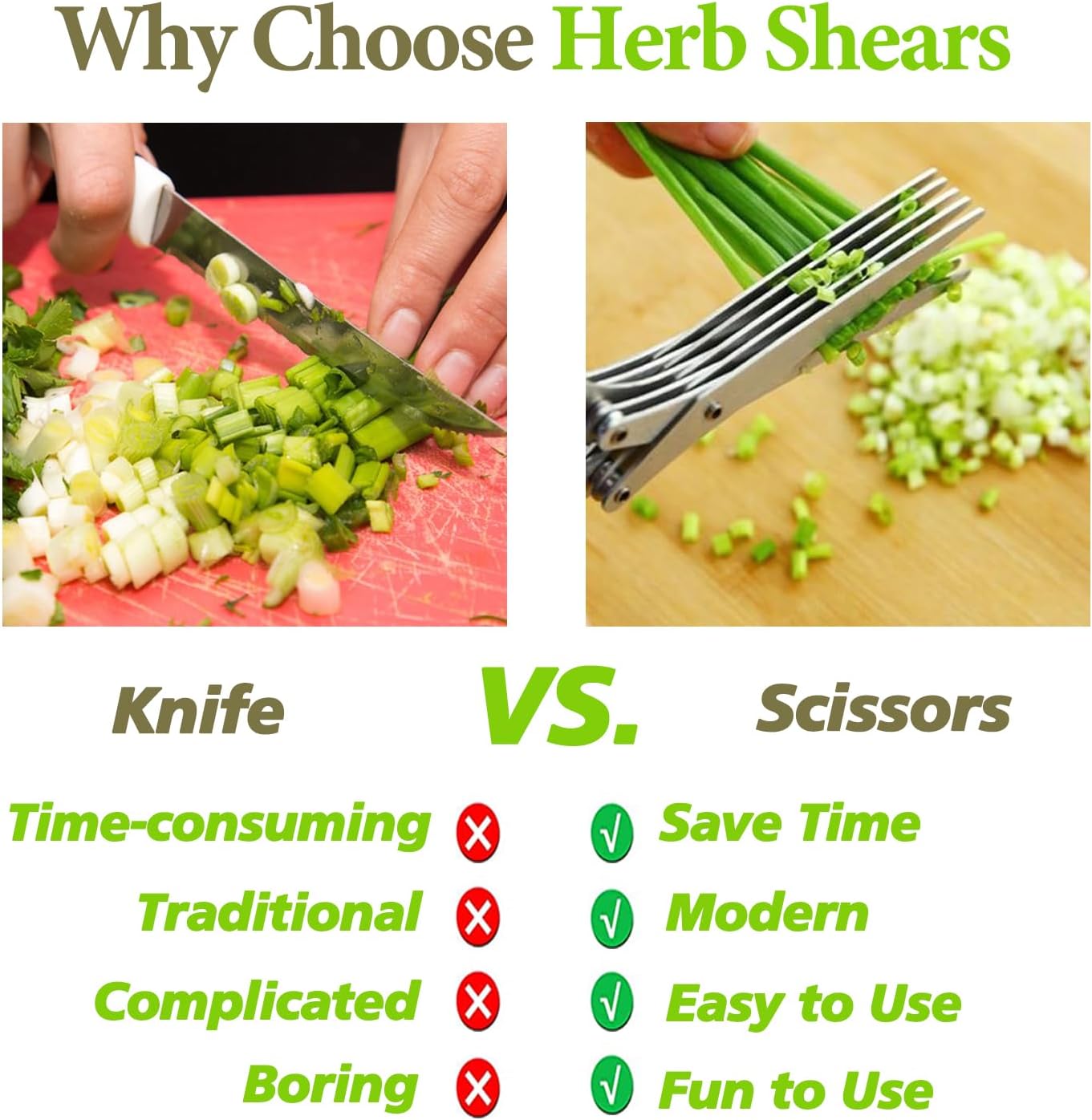 5-Blade Herb Vegetable Cutter With Cleaning Brush