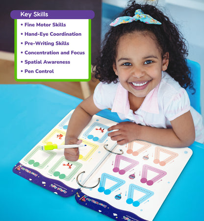 Reusable Tracing Book With 64 Pages + FREE Learning 2000+ pages PDF worksheet for kids📚