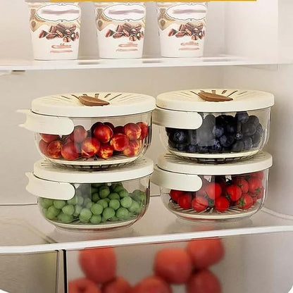 2 In 1 foldable handle storage containers for Fruit Vegetable