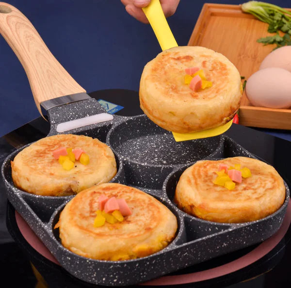 4-Hole Fried Non Stick Pan for Egg, Burger, Pancake, etc