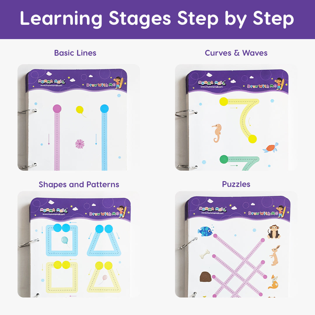 Reusable Tracing Book With 64 Pages + FREE Learning 2000+ pages PDF worksheet for kids📚