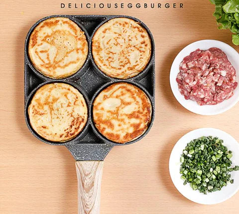 4-Hole Fried Non Stick Pan for Egg, Burger, Pancake, etc